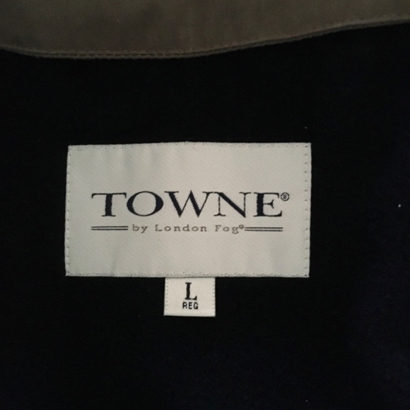 NWT Towne by London Fog Navy Blue Trench Coat, Coat Removable Liner Womens Sz L - Picture 8 of 16